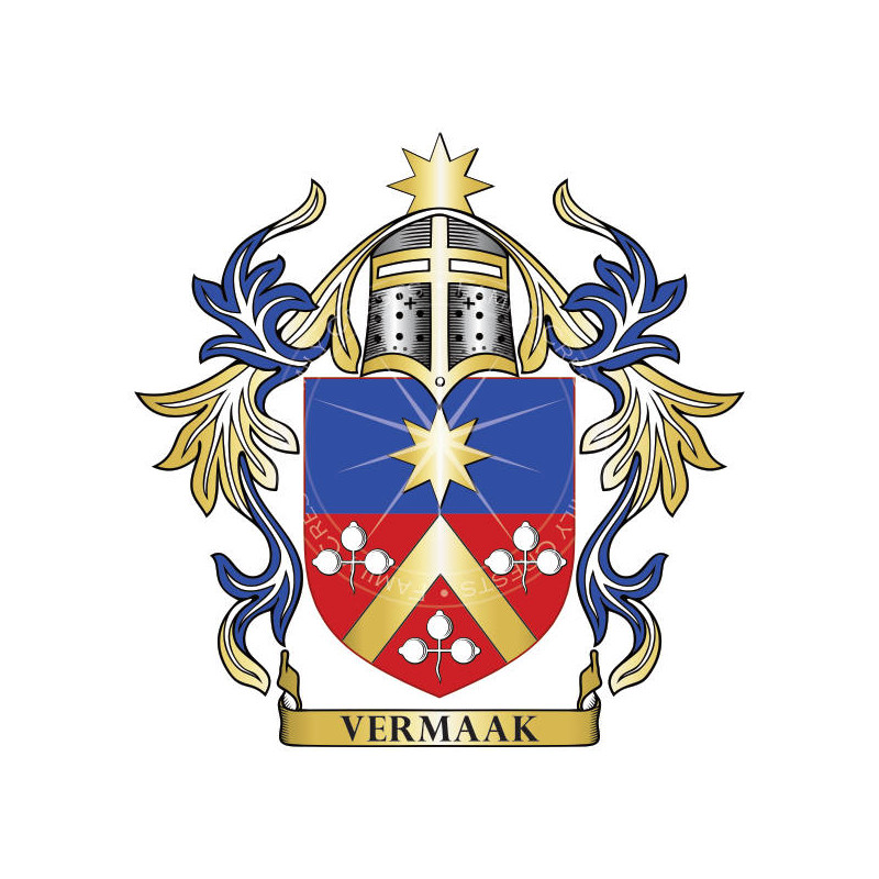Buy the Vermaak Family Coat of Arms Digital Download • Flag Shop