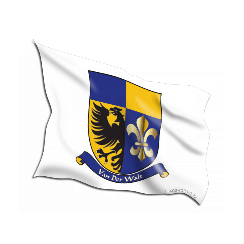 Buy the Van Der Walt Coat of Arms Flags • Flag Shop