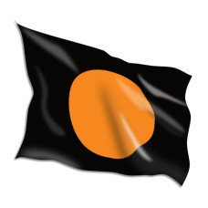 Black Orange Circle Racing Flags